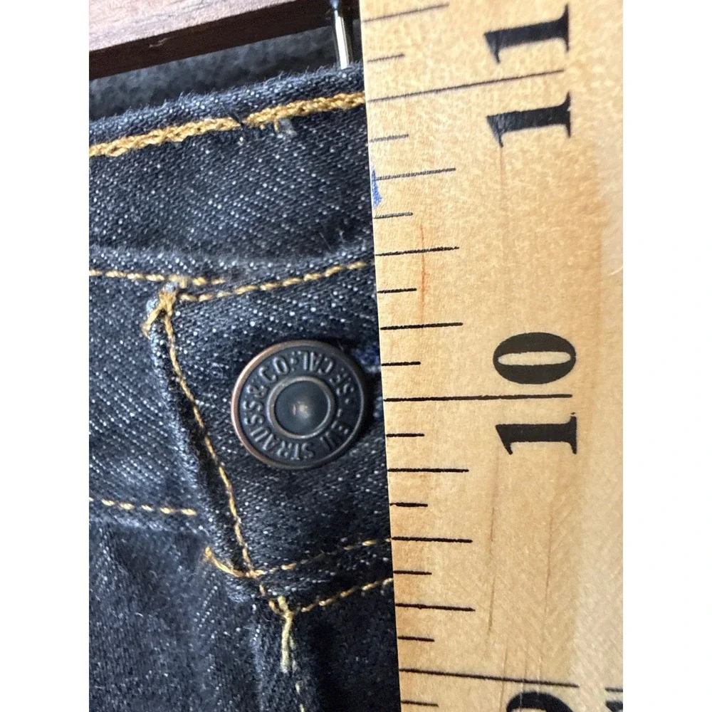 Levi's 501 Original Fit Jeans Men 33x36 (True 31x32) Blk Straight Leg Button Fly